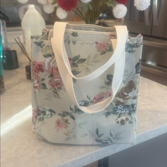 Floral canvas, lunch bag or small tote - Picture 3 of 4